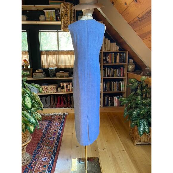 Blue Linen Dress Vintage - Picture 4 of 10